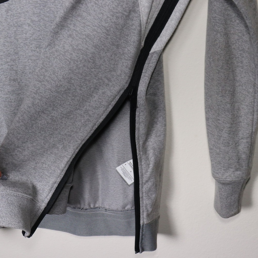 Nike Womens Colorblock Sweatshirt Grey Black Raglan Logo Pullover Medium - Picture 5 of 7
